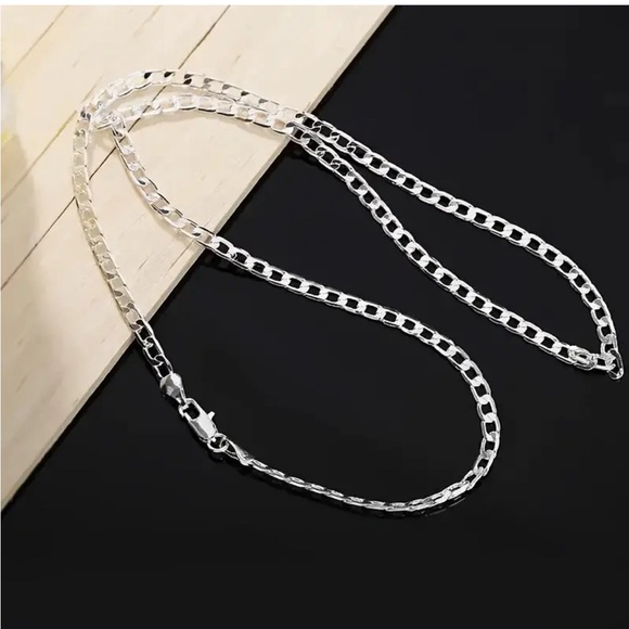 925 Silver Chain Necklace Unisex-Sophisticated Brand Ideal for wedding. - Picture 5 of 5